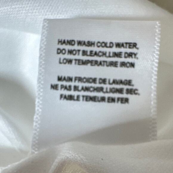 Fraiche by J Dress Swiss Dot Puff Short Sleeve Faux Wrap Mini White Small - Picture 9 of 10